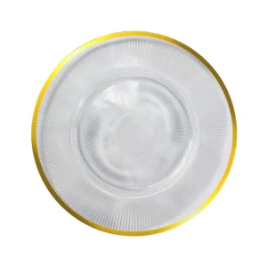 UNDERPLATE PLASTIC GOLD RIM ROUND