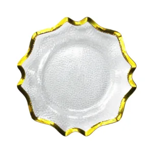 UNDERPLATE PLASTIC GOLD SUN DESIGN