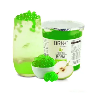 DRNK POPPING BOBA 1/1.2kg GREEN APPLE FLAVOURED