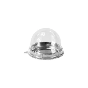 MINI DESSERT CONTAINER ROUND W/ DOME LID 6.5cm SILVER (1x50)