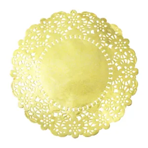 DOILIES GOLD FOIL ROUND 150mm (1x24)