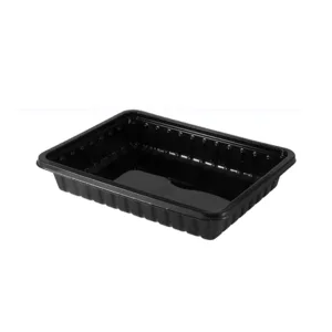 PLASTIC BLACK RECTANGULAR CONTAINER 38F 196x147x38mm (1x300)