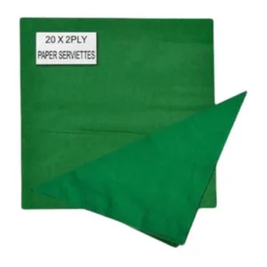 100 SERVIETTES 2PLY DARK GREEN (TBD)