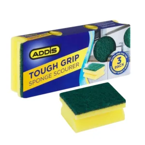 ADDIS TOUGH GRIP SPONGE SCOURER (1x3)