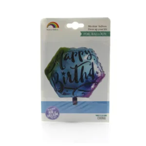 HAPPY BIRTHDAY HEXAGON BALLOON 55cm (TBD)