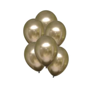 HELIUM BALLOON 12"CHROME GOLD (1x10)