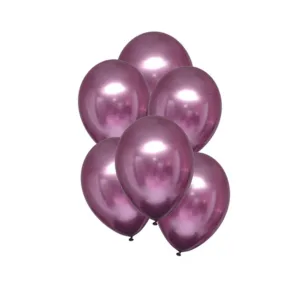 HELIUM BALLOON 12" CHROME POMEGRANATE (1x10)