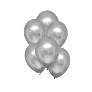 HELIUM BALLOON 12" CHROME SILVER (1x10)