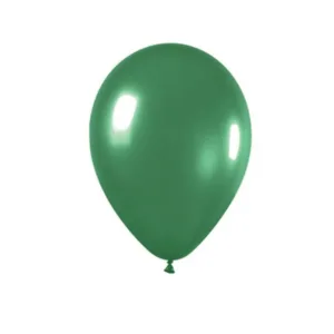 PACK (10) BALLOONS GREEN 12" HELIUM/AIR (TBD)