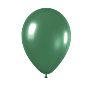 METALLIC BALLOON 35cm GREEN HELIUM/AIR