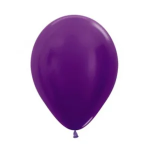 METALLIC BALLOON 35cm PURPLE HELIUM/AIR