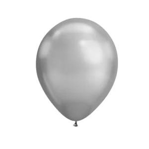 METALLIC BALLOON 27cm SILVER HELIUM/AIR