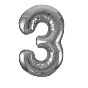 BALLOON FOIL 32" SILVER NO. 3 (AIR ONLY) (TBD)