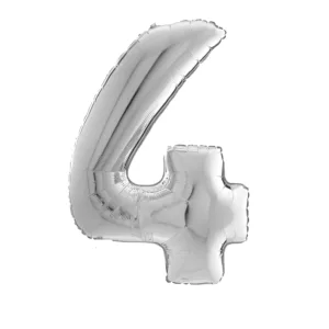 BALLOON FOIL 32" SILVER NO. 4 (AIR ONLY) (TBD)