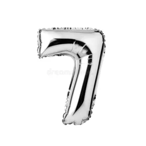BALLOON FOIL 32" SILVER NO. 7 (AIR ONLY) (TBD)