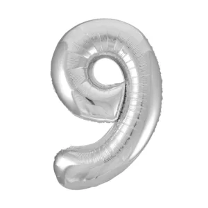 BALLOON FOIL 32" SILVER NO. 9 (AIR ONLY) (TBD)