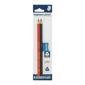 BEGINNERS PENCIL SET + SHARPENER 3PC