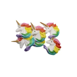 FONDANT DECORATION  PAINTED UNICORNS AND STARS  (#15)