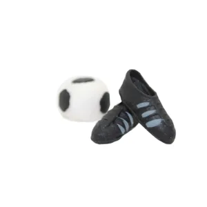 FONDANT DECORATION  SOCCER BOOTS AND BALL  (#26)