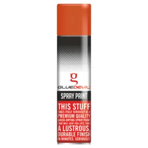 GLUE DEVIL SPRAY PAINT 300ml FLOURESCENT ORANGE