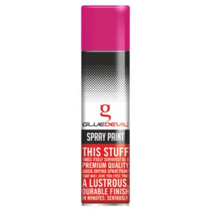 GLUE DEVIL SPRAY PAINT 300ml FLOURESCENT PINK