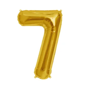 HELIUM/AIR FOIL GOLD NUMBER #7 BALLOON 106CM (TBD)