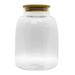 GLASS CANISTER ROUND WITH BAMBOO LID 6LT (TBD)