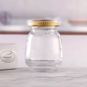 GLASS JAR WITH GOLD LID 120ml