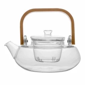 THE BARISTA GLASS TEAPOT WITH BAMBOO HANDLE 800ml (TBD)