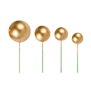 H-SELECT CAKE BALL PICKS 2-4CM GOLD 10PC (TBD)