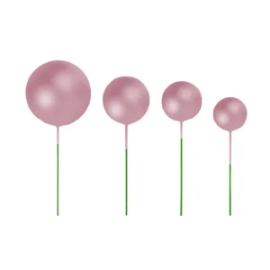 H-SELECT CAKE BALL PICKS 2-4CM SHIMMERING PINK 10PC (TBD)
