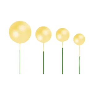 H-SELECT CAKE BALL PICKS 2-4CM YELLOW 10PC (TBD)