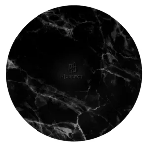 H-SELECT CAKE BOARD THIN ROUND BLACK MARBLE 12" (TBD)