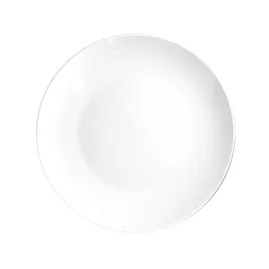 LARAH OPAL GLASS DINNER PLATE 11" PLAIN WHITE (TBD)