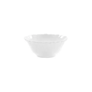 LARAH OPAL GLASS VEG BOWL FLUTED 4.2" PLAIN WHITE (TBD)