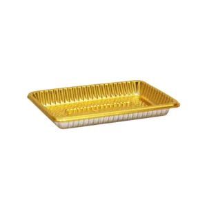H-SELECT MINI DESSERT TRAY PLASTIC RECT. GOLD 10x6.5cm(1x30)