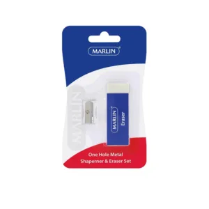 MARLIN ONE HOLE METAL SHARPENER AND ERASER SET