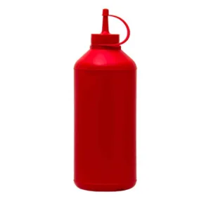 RED PLASTIC SAUCE BOTTLE  1LT