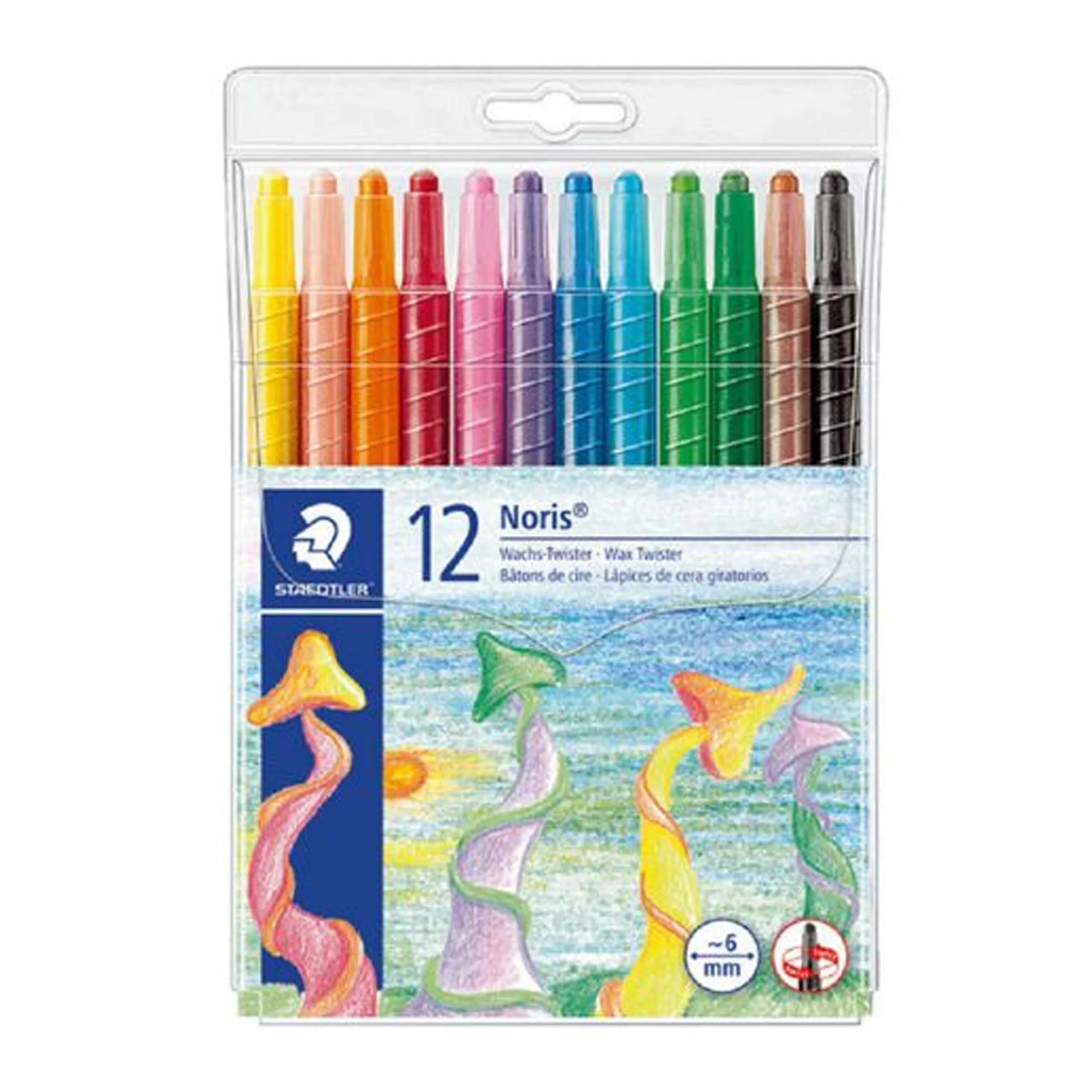 STAEDTLER WAX TWISTERS (12COLOURS)