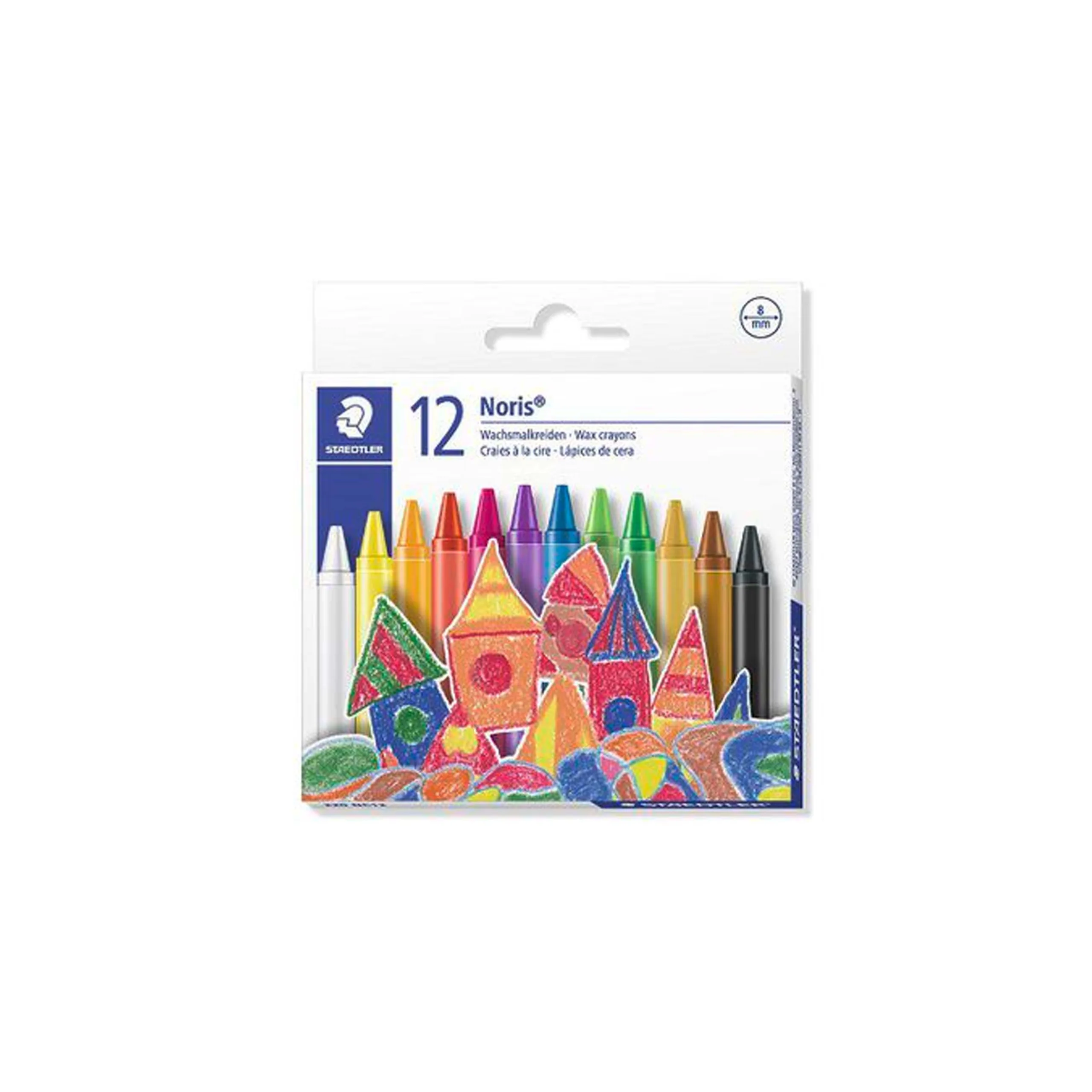 STAEDTLER WAX CRAYONS (12COLOURS)