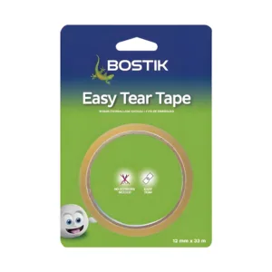 BOSTIK CLEAR GIFT WRAPPING TAPE 12mm x 33m