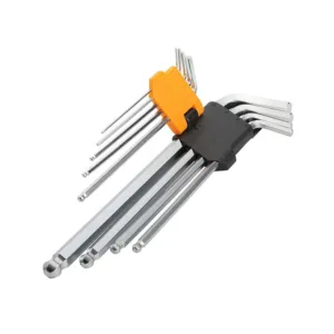 TOLSEN  BALL POINT EXTRA LONG ARM HEX ALLEN KEY SET (1x9pc)