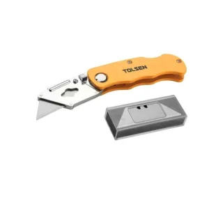TOLSEN FOLDING UTILITY KNIFE + 5 BLADES