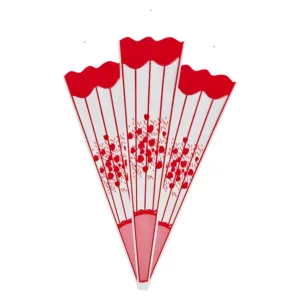 CELLO FLOWER BOUQUET SLEEVE RED HEARTS HD (1X100) (TBD)