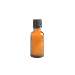 HOMEOPATHIC AMBER BOTTLE & BLACK CAP 15ml (1x6)