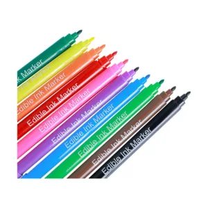 EDIBLE FOOD PEN DUAL TIP 10 COLOURS