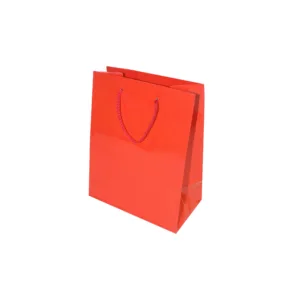 GIFT BAG RED 17+8x22cm