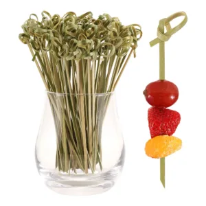 H-SELECT BAMBOO KNOTTED SKEWER 12cm (1x100)