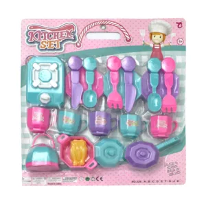 PLASTIC TOY KITCHEN SET INCL KETTLE  (1x21pc)