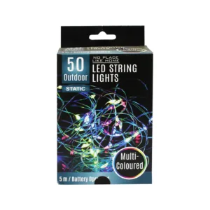 LED STRING LIGHTS OUTDOOR 5m MULTI COLOURED